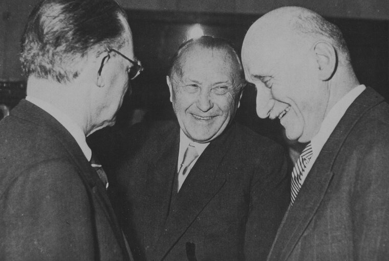 Robert Schuman and Konrad Adenauer