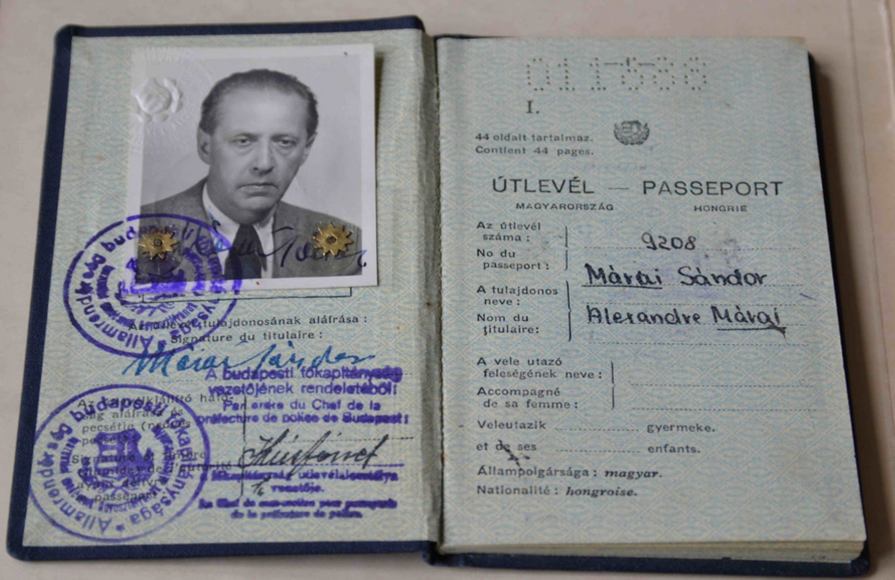 Márai Sándor hazapillantásai