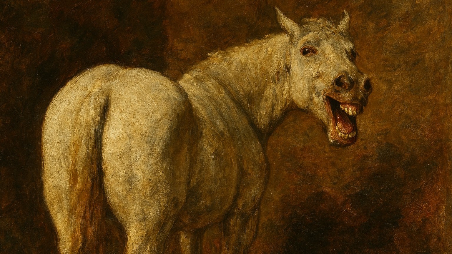 A Fehérló a seggit felénk fordította